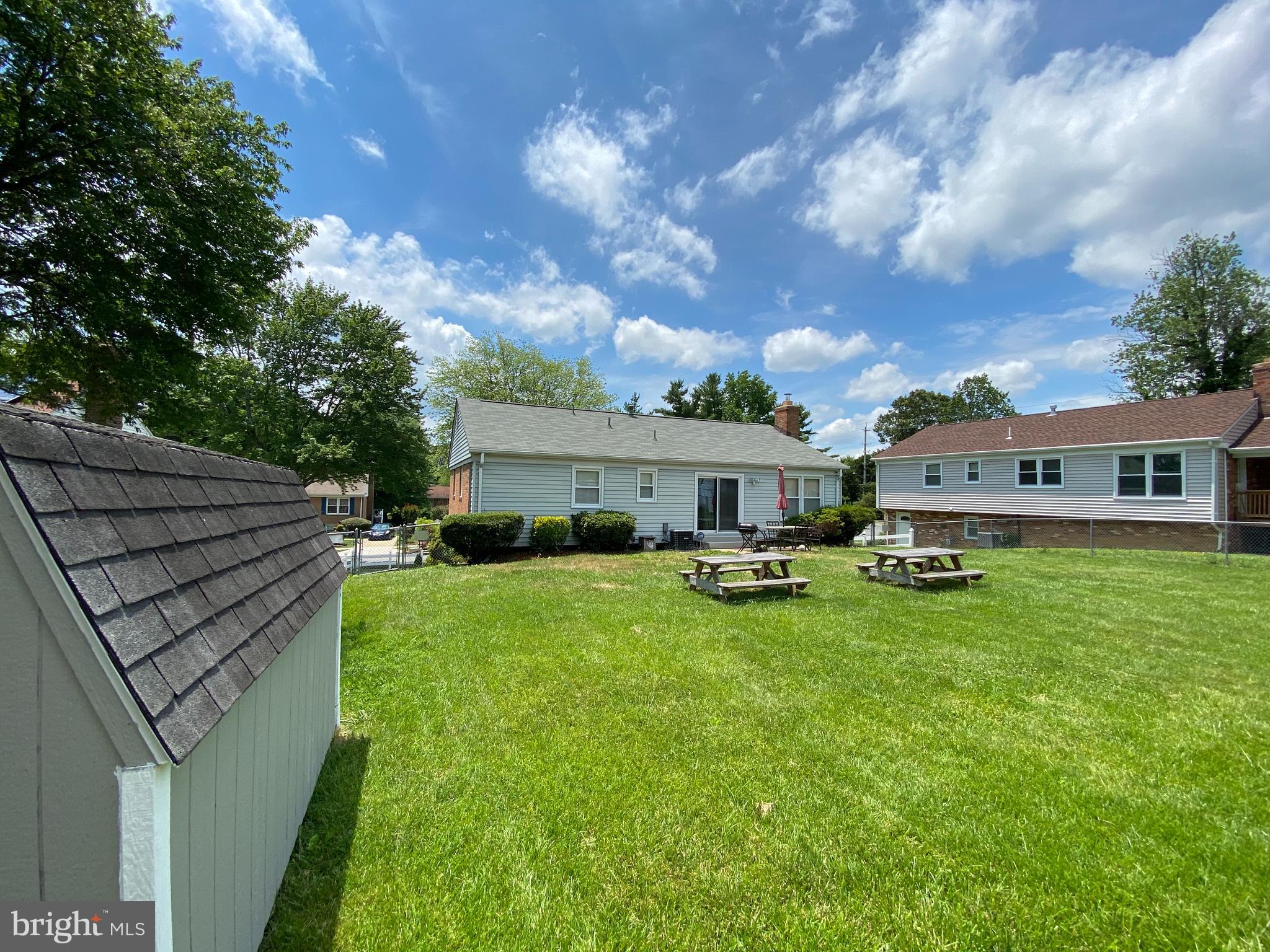 6102 Spell Road Clinton, MD 20735 - Photo 31 of 34 Level Fenced Back Yard w/ Storage Shed