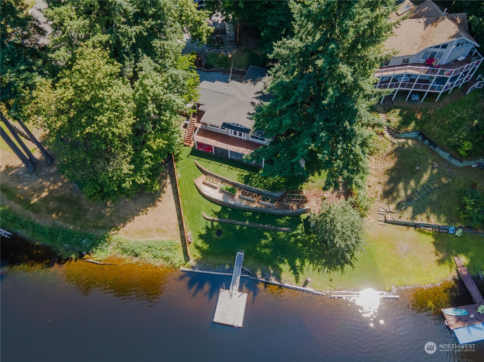 4110 Thornton Road Southeast Olympia, WA 98513 - Photo 37 of 40 an aerial view of a house with yard swimming pool and outdoor seating