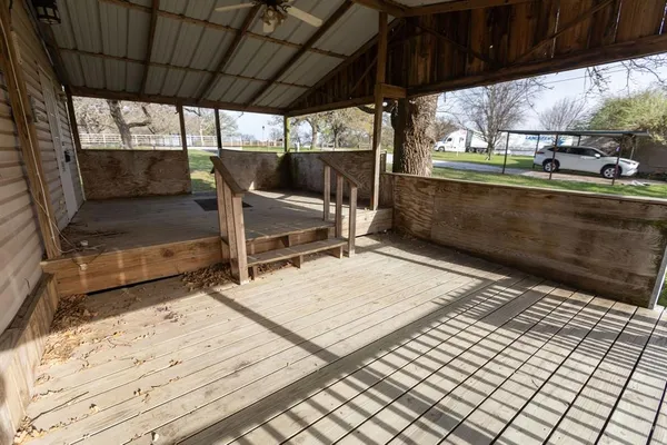 a house view with a garden space