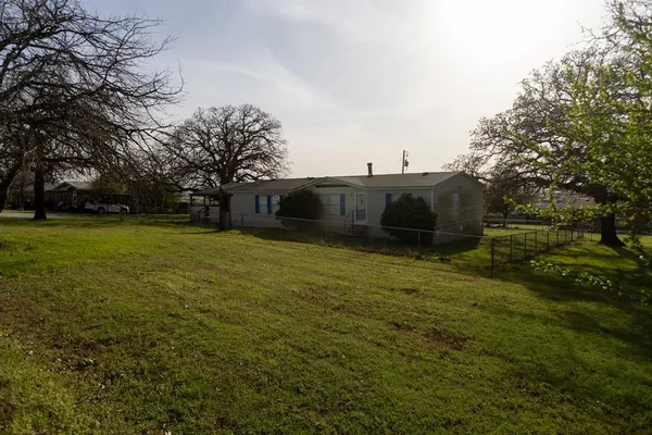 a view of a trees with yard