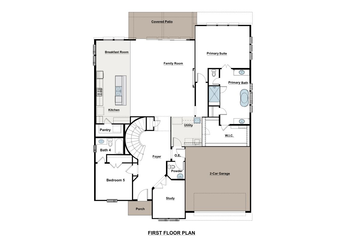 3105 Delaware Street Leander, TX 78641 - Photo 2 of 6 A well-conceived first-floor layout for modern living, featuring distinct areas for relaxation and daily activities.