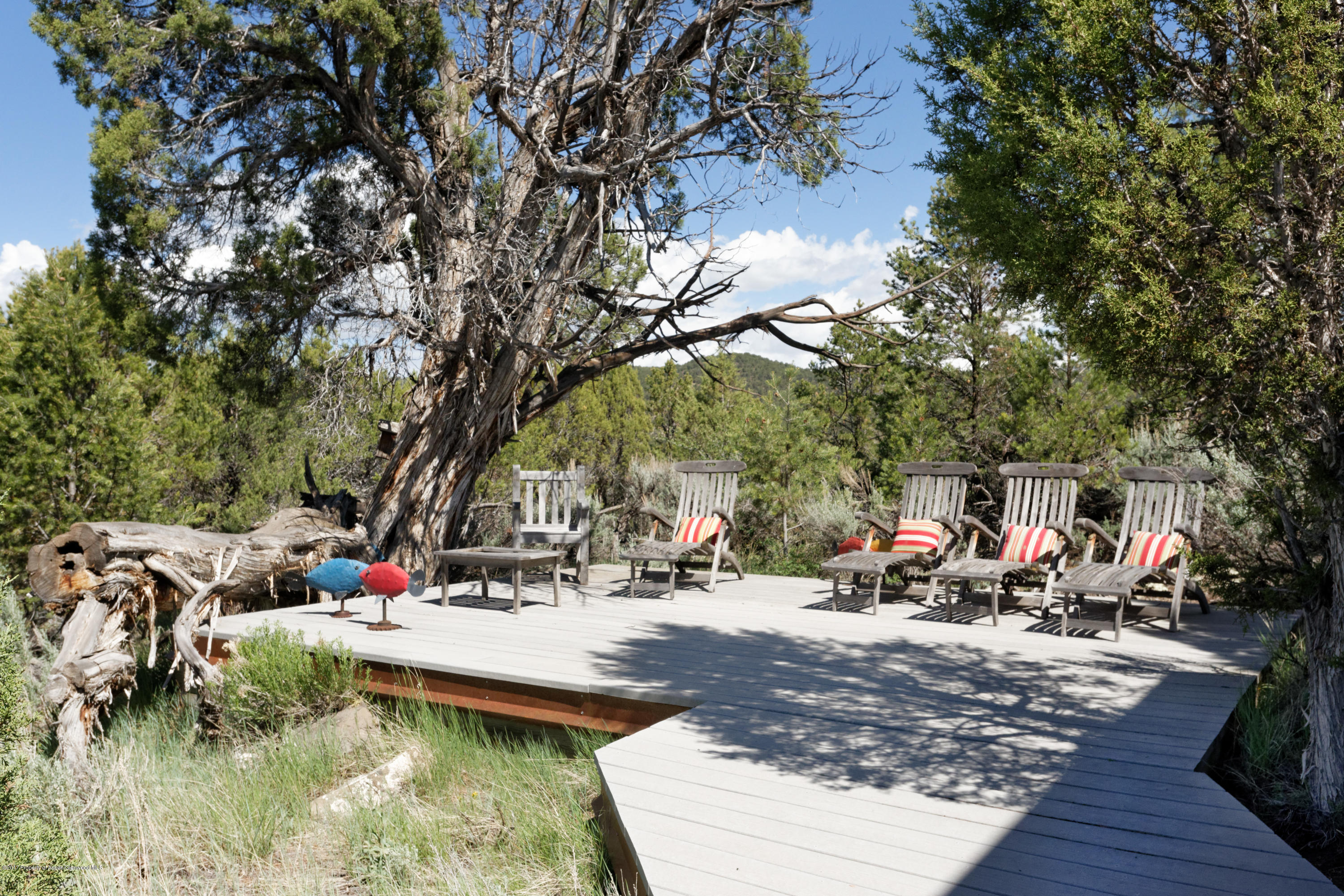 525 Cactus Flats Road Carbondale, CO 81623 - Photo 40 of 49 a view of swimming pool with chairs and lake view