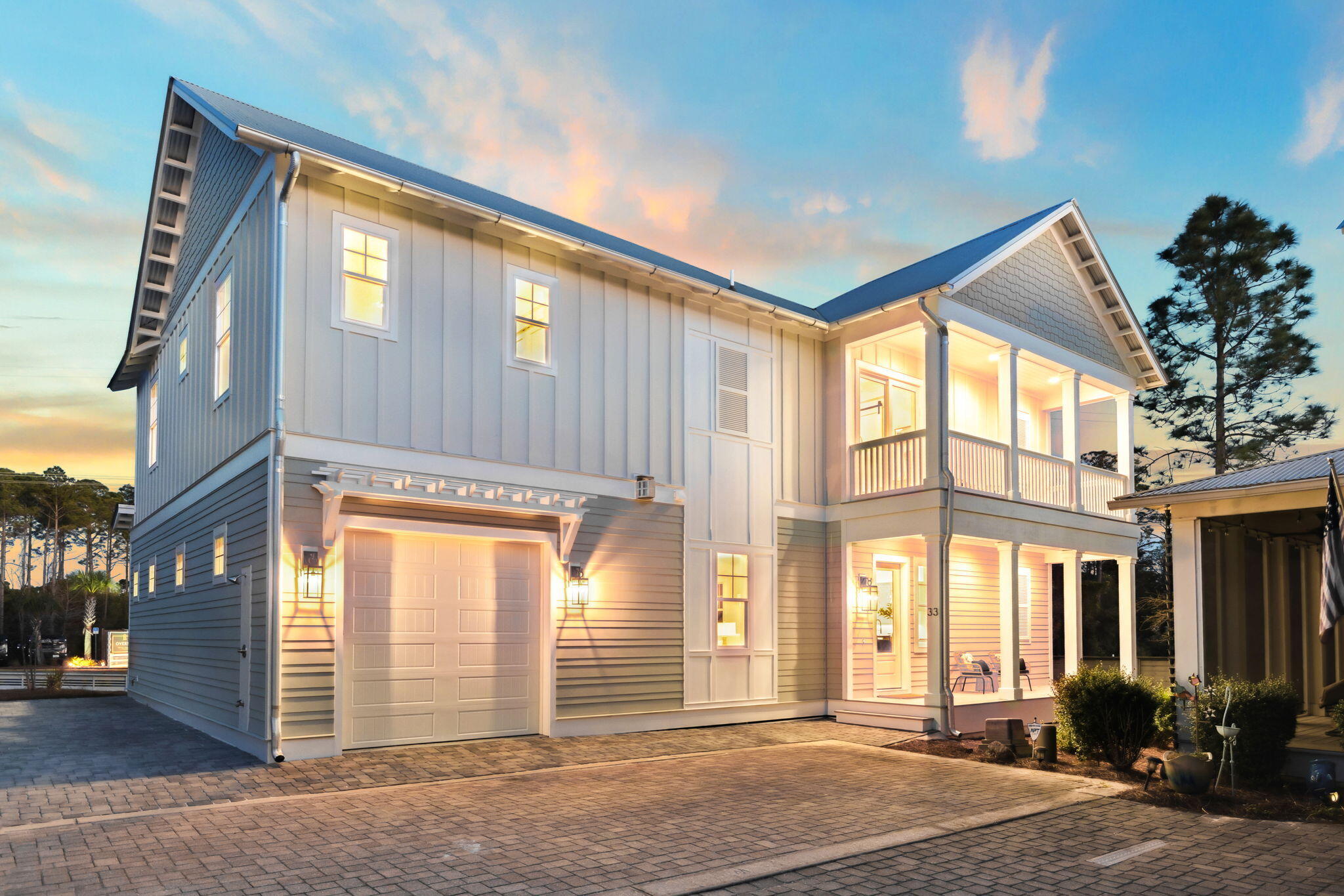 a view of a building with a glass windows