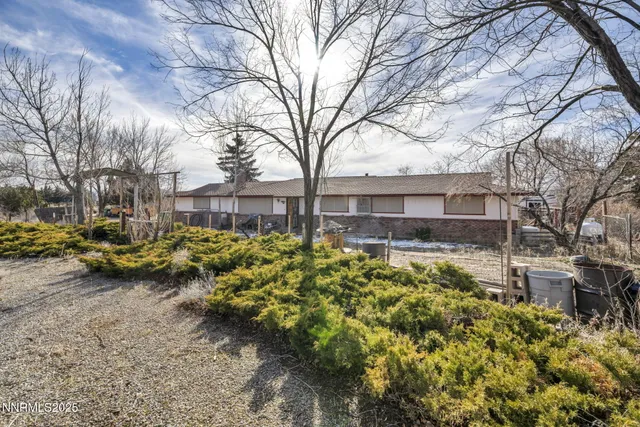 a backyard of a house