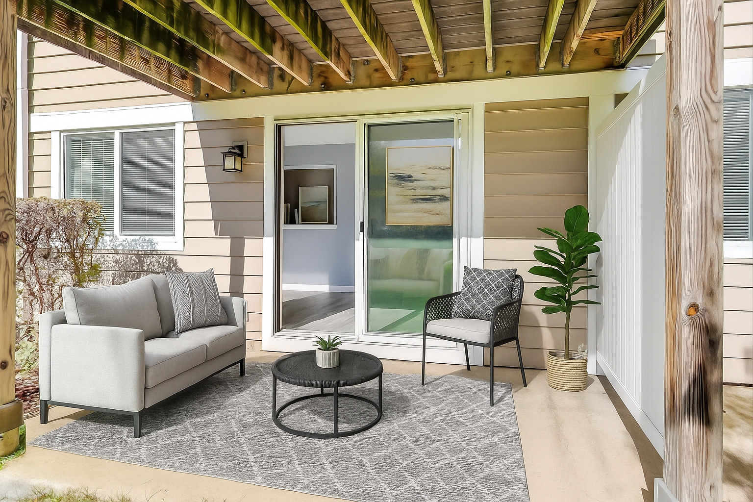 609 Hanover Court, Unit X1 Schaumburg, IL 60194 - Photo 18 of 25 a living room with furniture and a potted plant