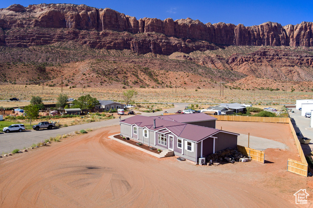 33 Merriam Court Moab, UT 84532 - Photo 55 of 56 Aerial view of house with Moab Rim