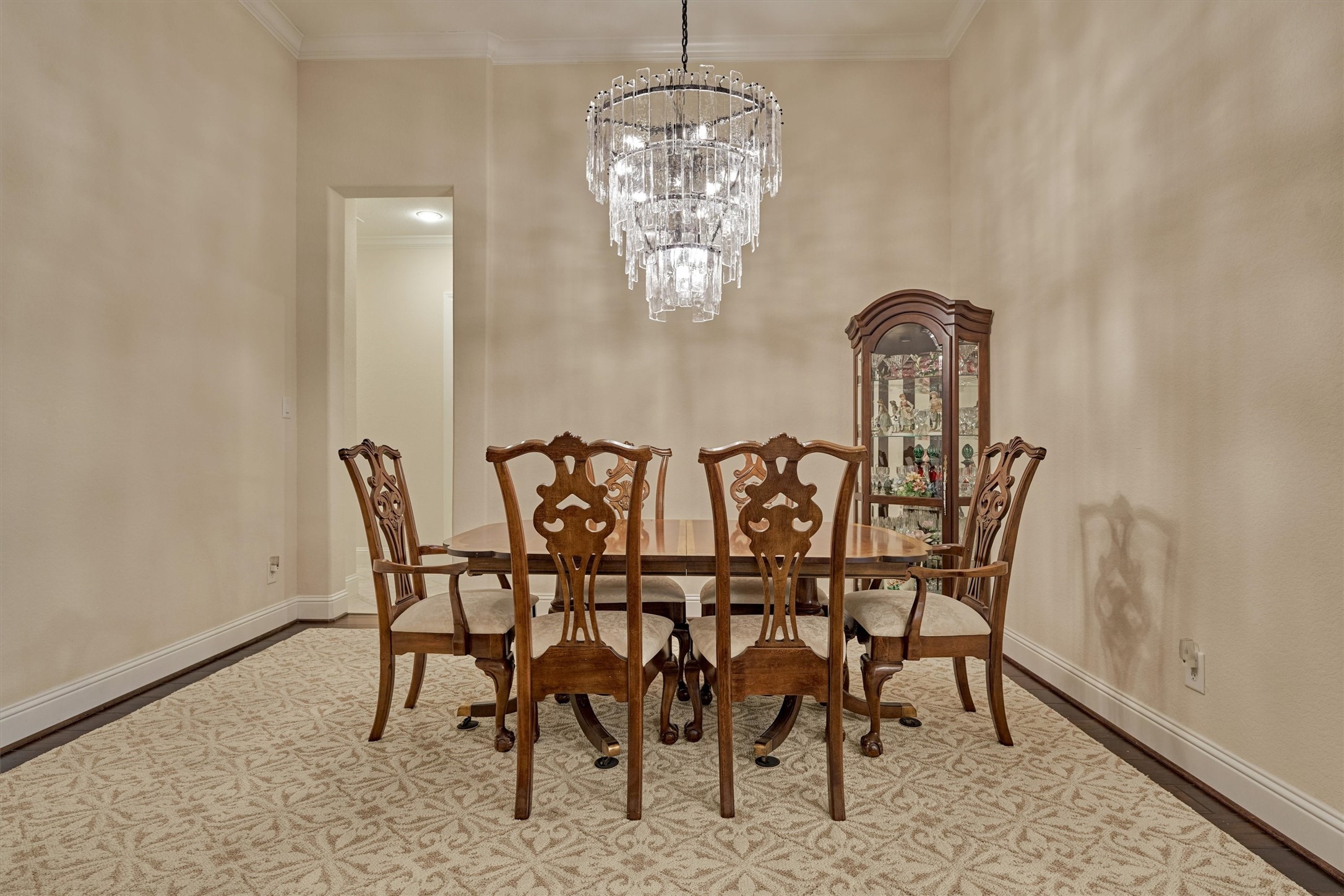 8827 Leaning Hollow Lane Spring, TX 77379 - Photo 18 of 49 Neutral paint and custom sized rug is not attached to wood floors.