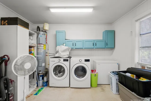 a room with furniture and a window