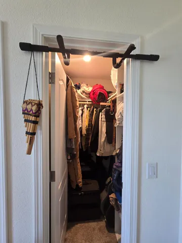 an empty room with a window