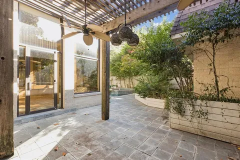 a view of a pathway of a building