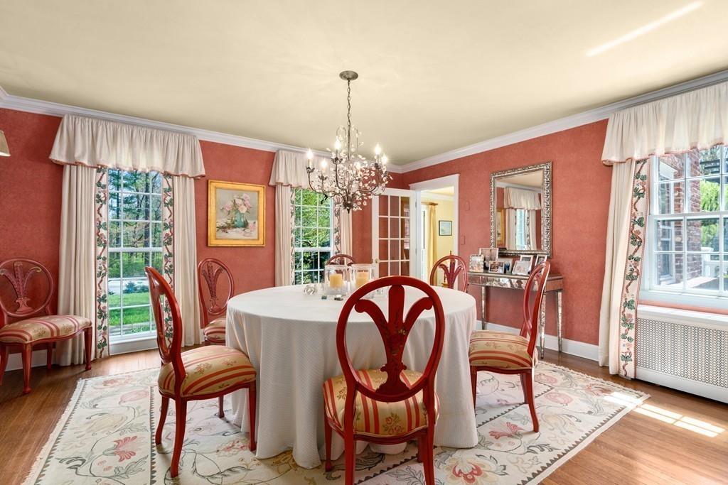 116 Meadowbrook Road Weston, MA 02493 - Photo 6 of 26 a view of a dining room with furniture window and wooden floor
