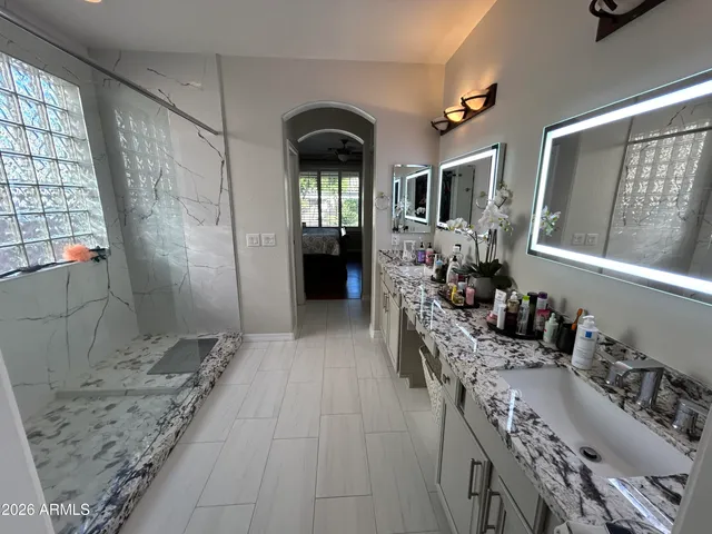 a view of living room and dining room