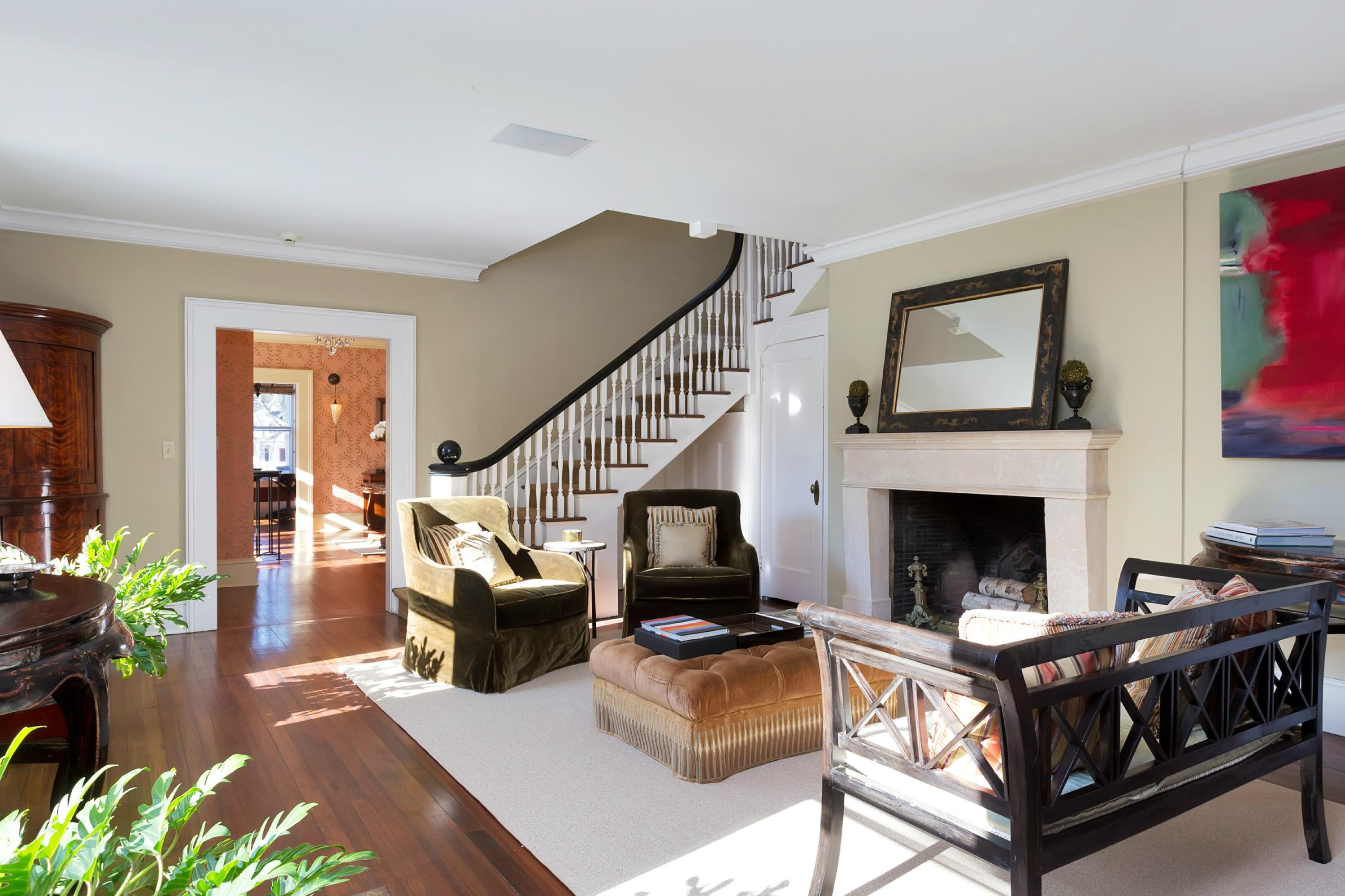 39 Old Farm Road Darien, CT 06820 - Photo 10 of 36 a living room with furniture and a fireplace