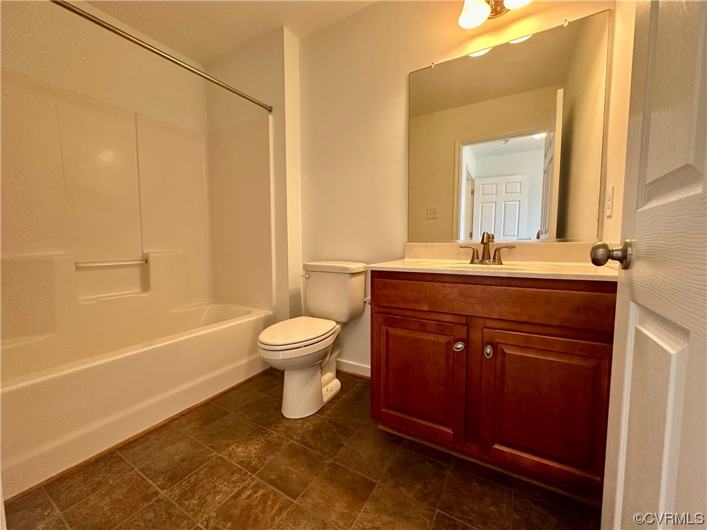 3314 Kennington Park Road Aylett, VA 23009 - Photo 23 of 36 a bathroom with a sink a toilet and shower
