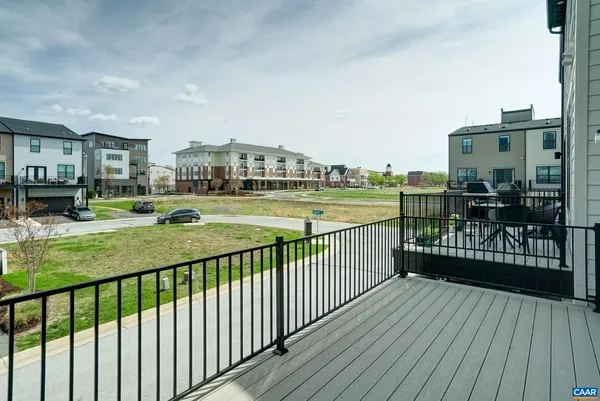 a view of a city from a balcony