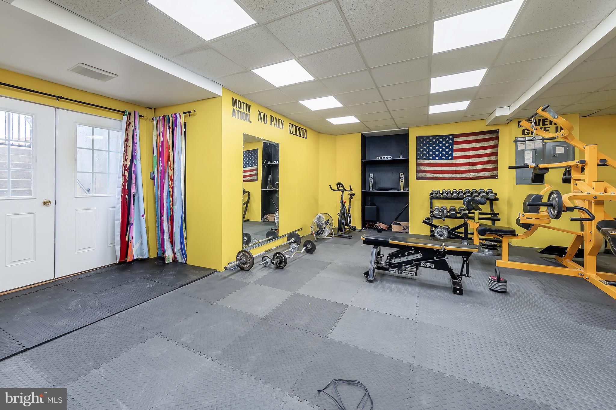 8 Curtmantle Road Mickleton, NJ 08056 - Photo 21 of 36 Gym Area Basement w/ Slider to Walk-up
