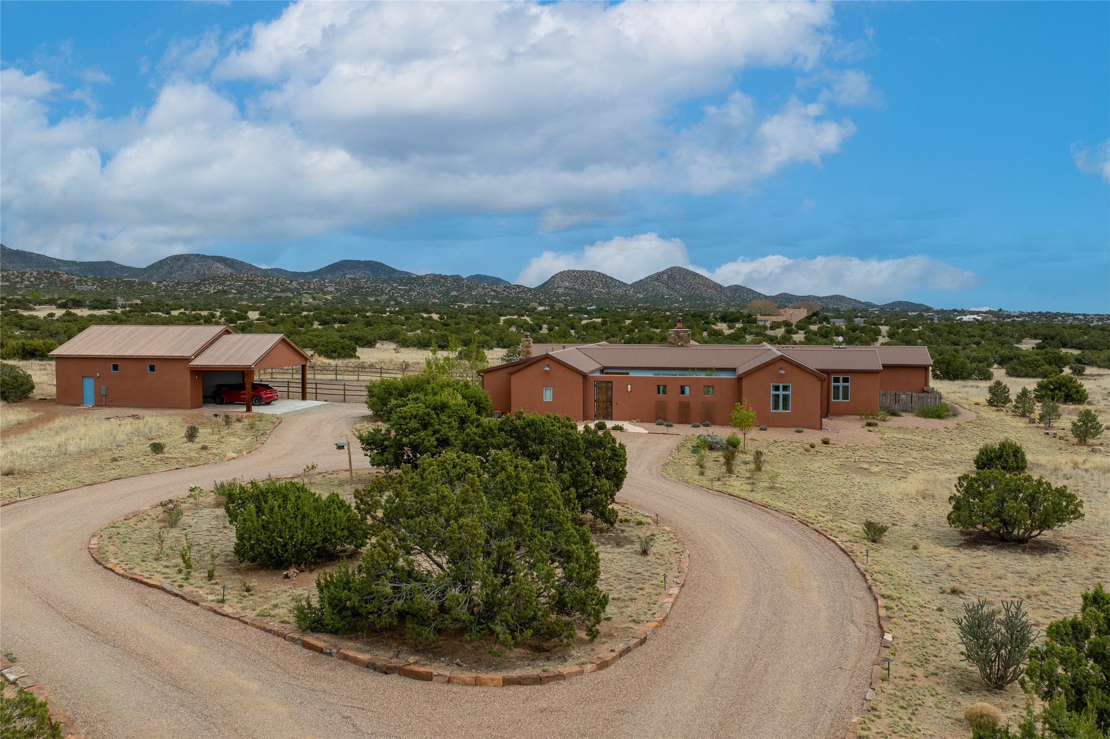 86 Droege Road Santa Fe, NM 87508 - Photo 34 of 37 Aerial View of Driveway