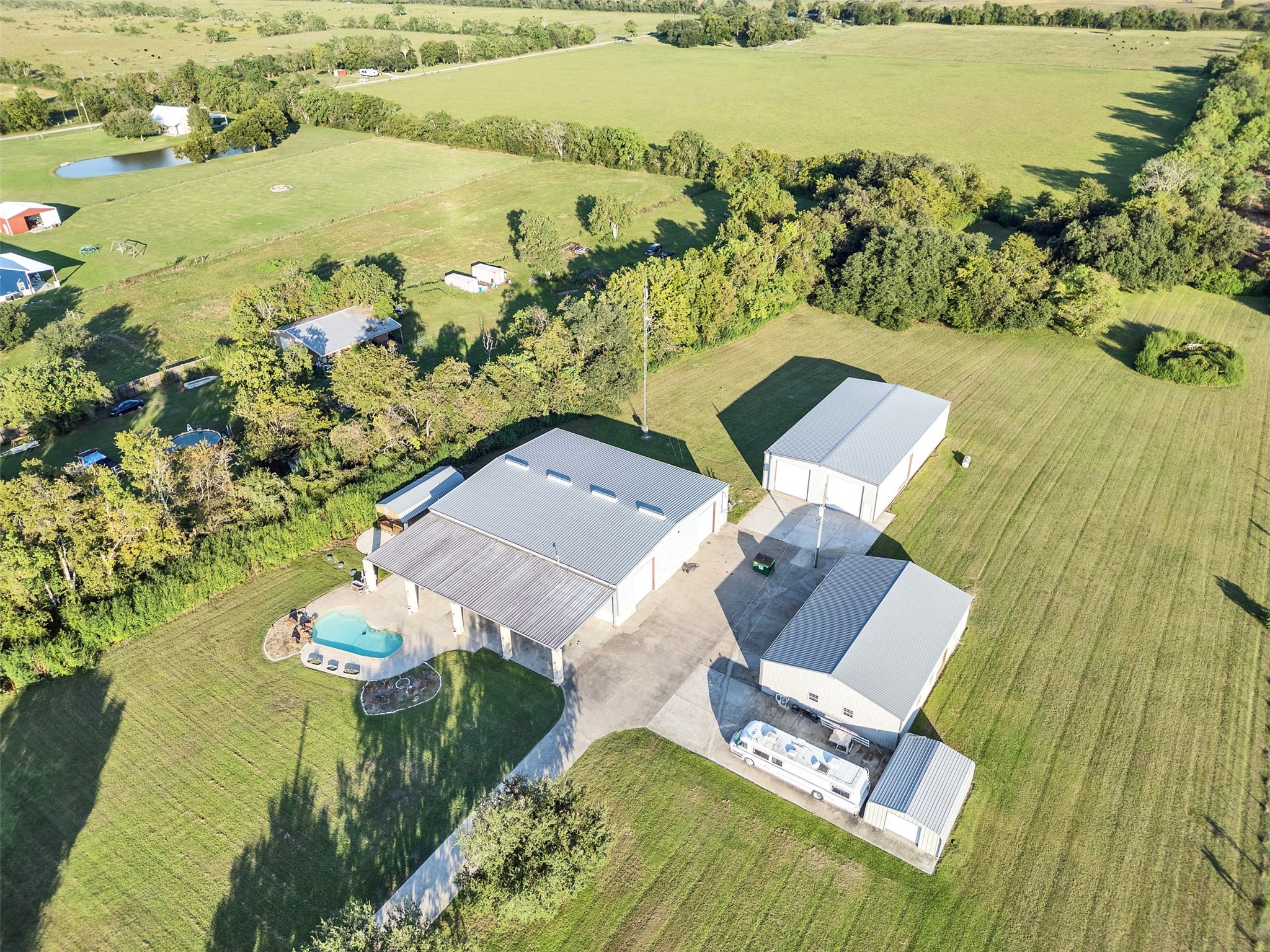 7301 Pearson Road Santa Fe, TX 77517 - Photo 5 of 46 an aerial view of a house with a ocean view