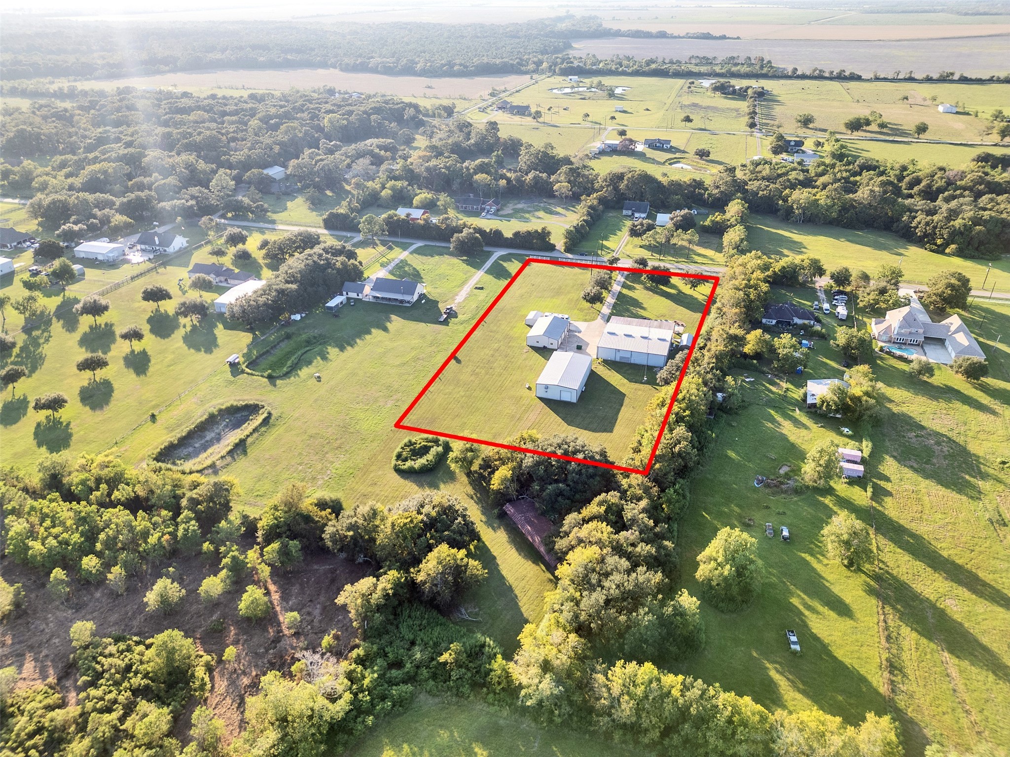 7301 Pearson Road Santa Fe, TX 77517 - Photo 7 of 46 an aerial view of residential houses with outdoor space