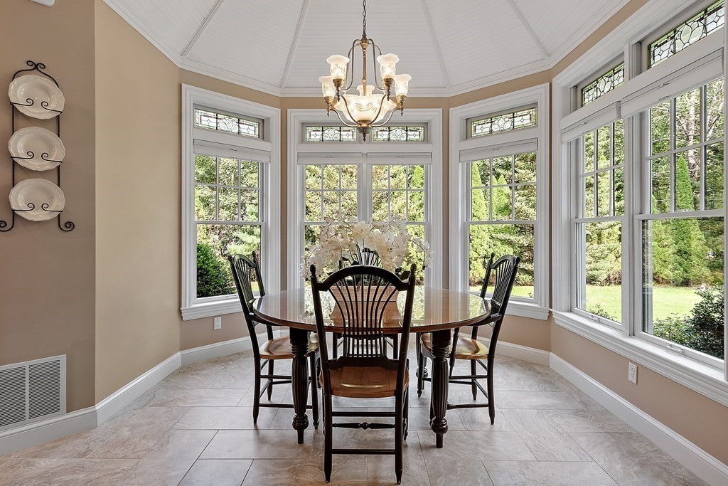 106 Fox Run Road Bolton, MA 01740 - Photo 8 of 41 a dining room with furniture a chandelier and window