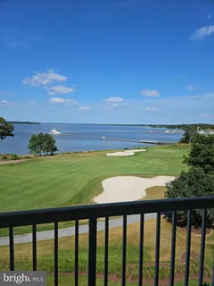 a view of a golf course with a garden