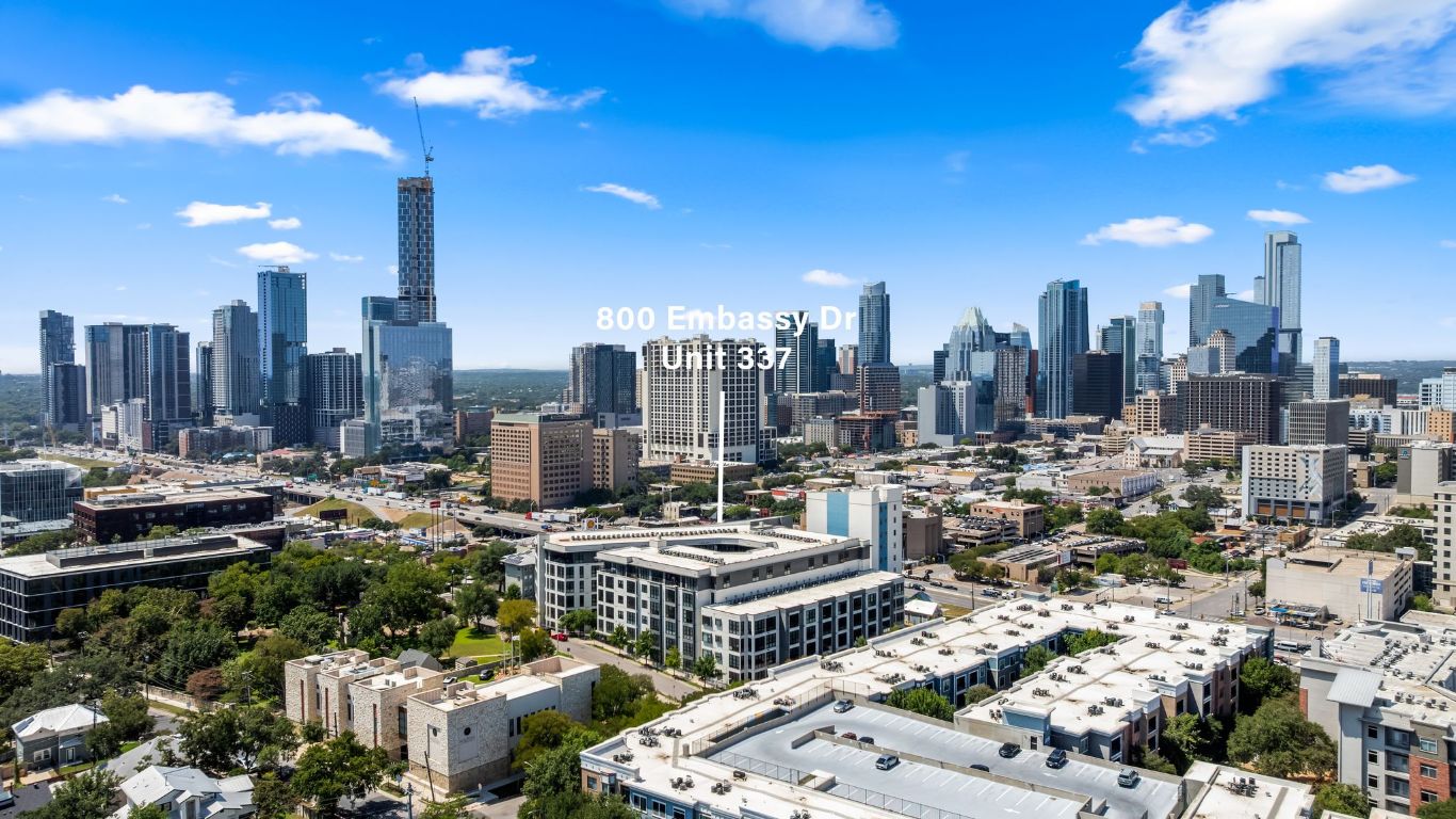 800 Embassy Drive, Unit 337 Austin, TX 78702 - Photo 27 of 29 a view of a city with tall buildings