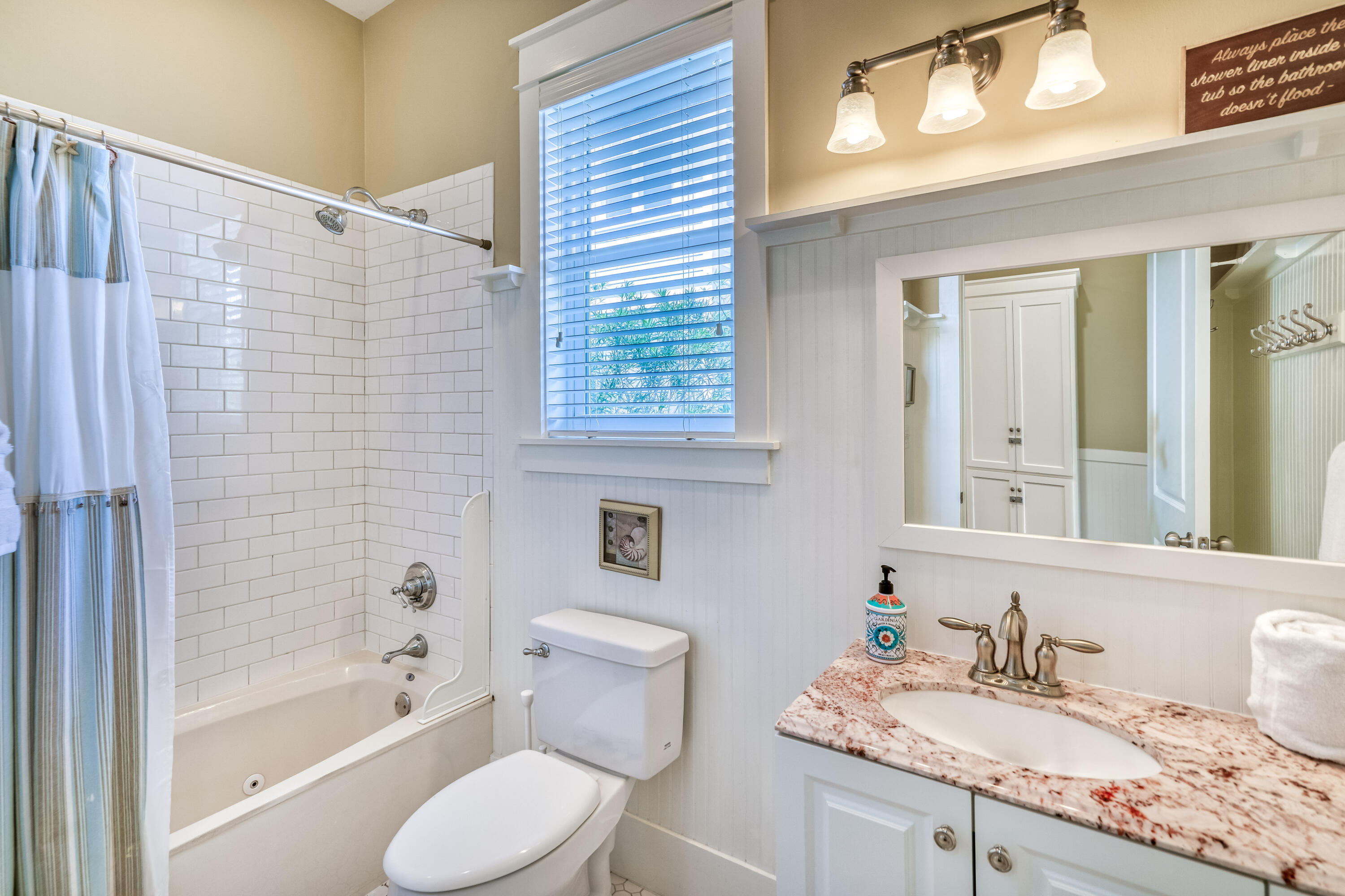 48 Cast Net Lane Inlet Beach, FL 32461 - Photo 32 of 61 a bathroom with a granite countertop sink toilet and shower