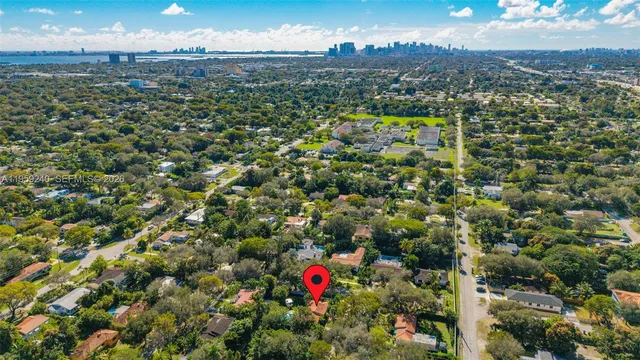 an aerial view of multiple house