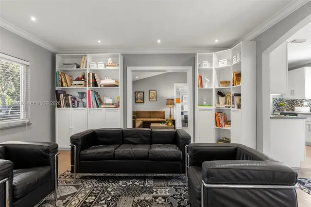 a living room with furniture and a couch