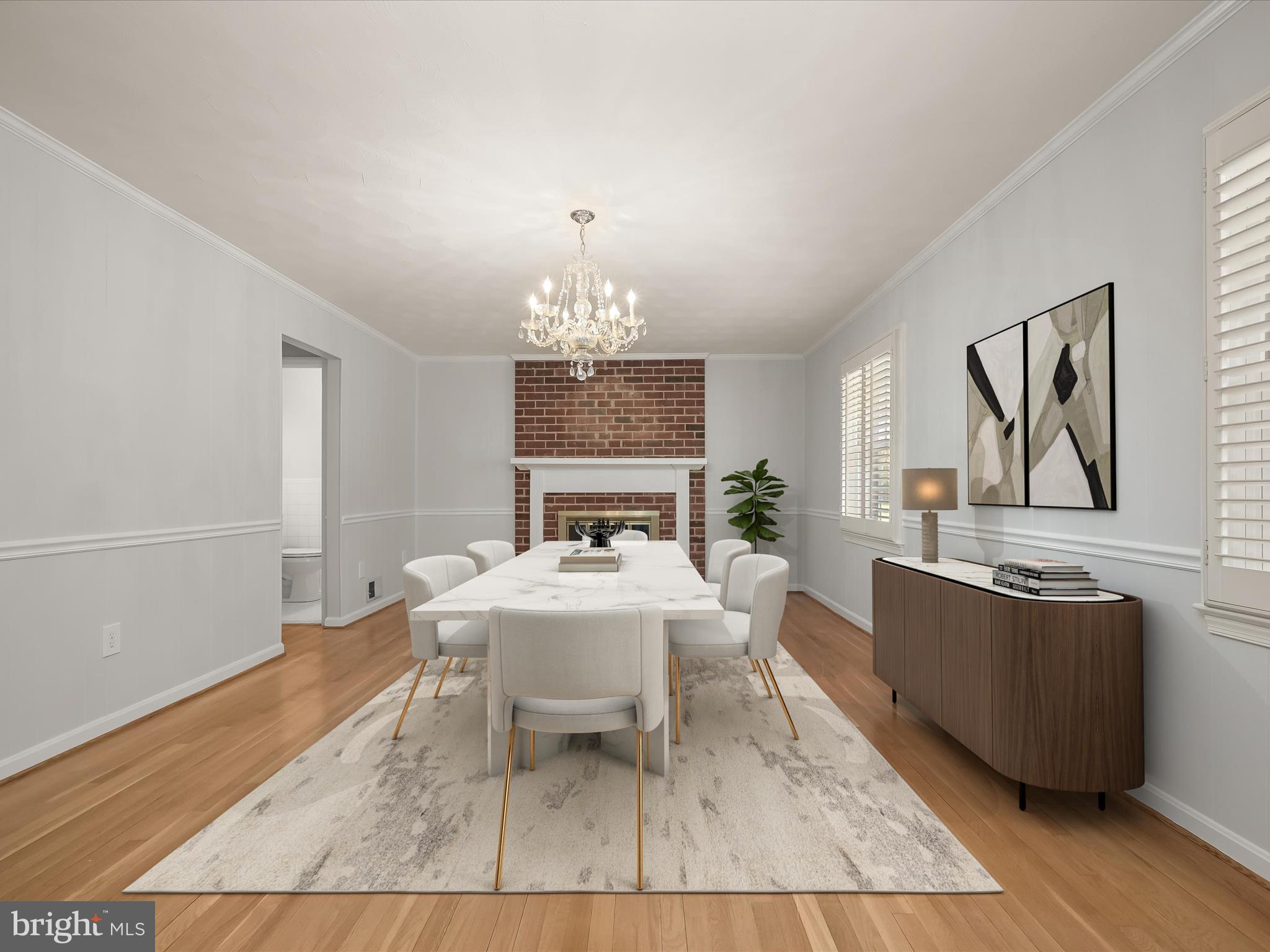 Virtually Staged Dining Room