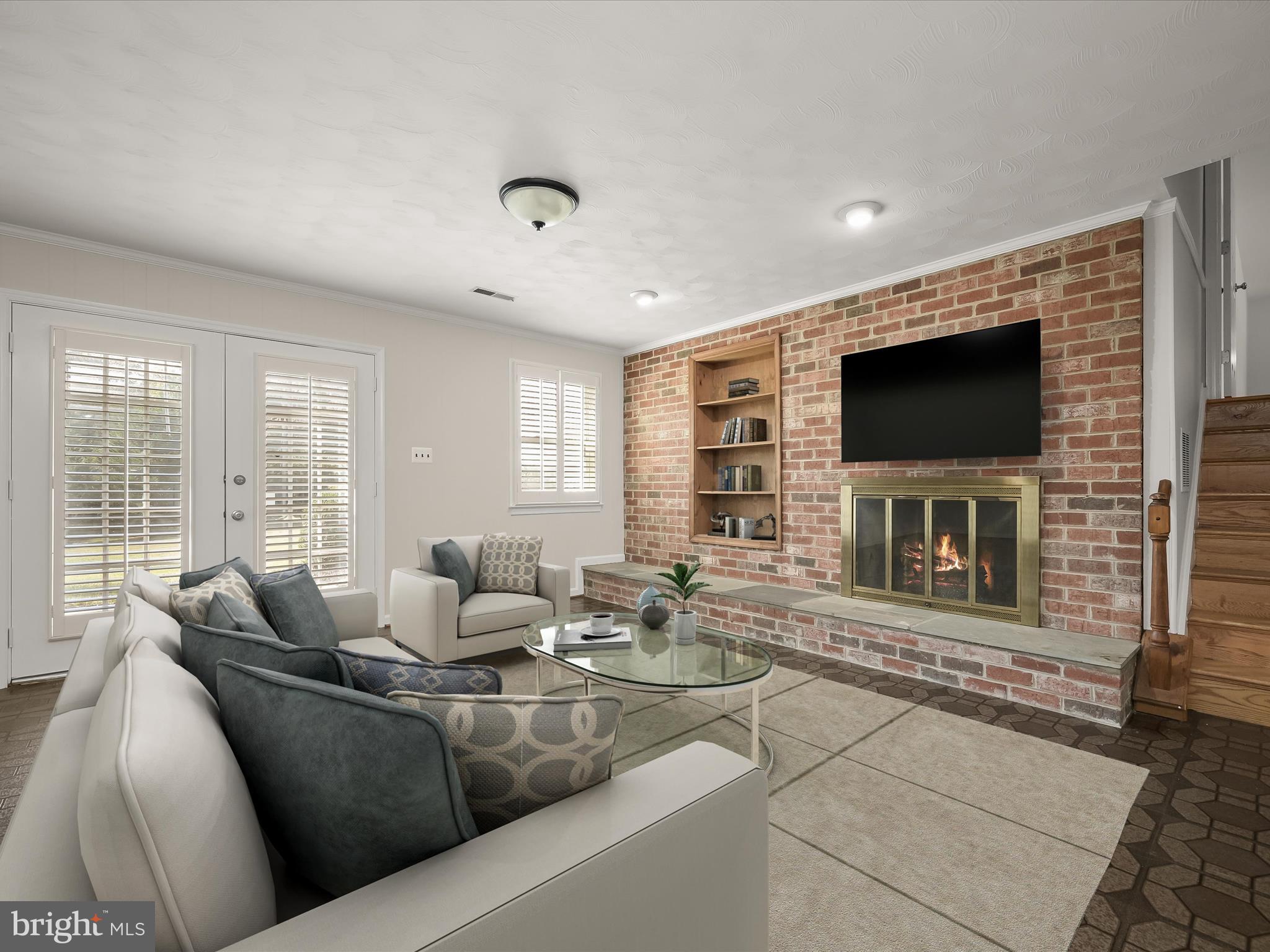 Virtually Staged Family Room