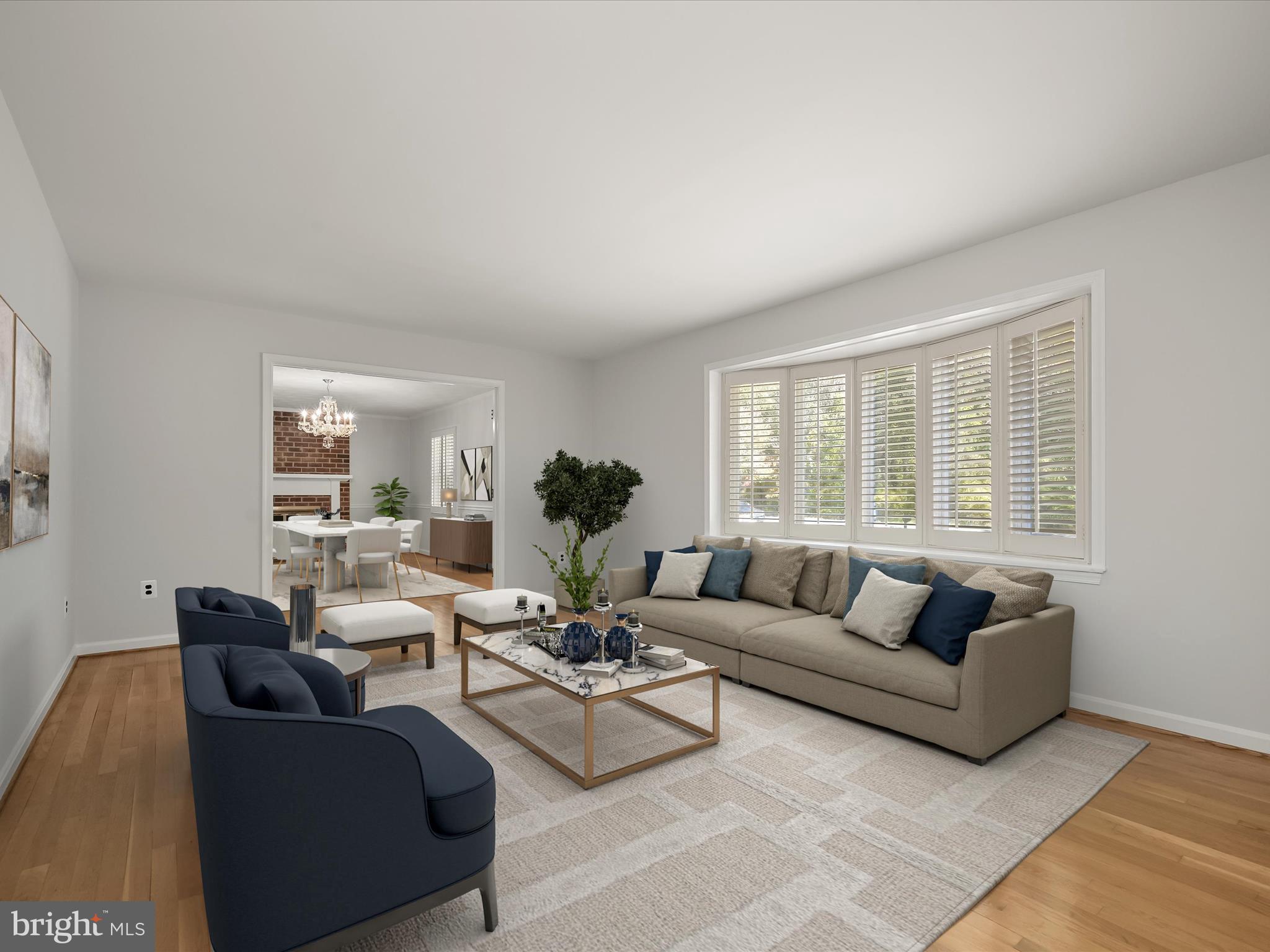 Virtually Staged Living Room