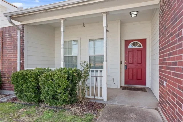 a view of front door of house