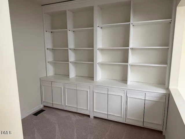 a room with cabinets