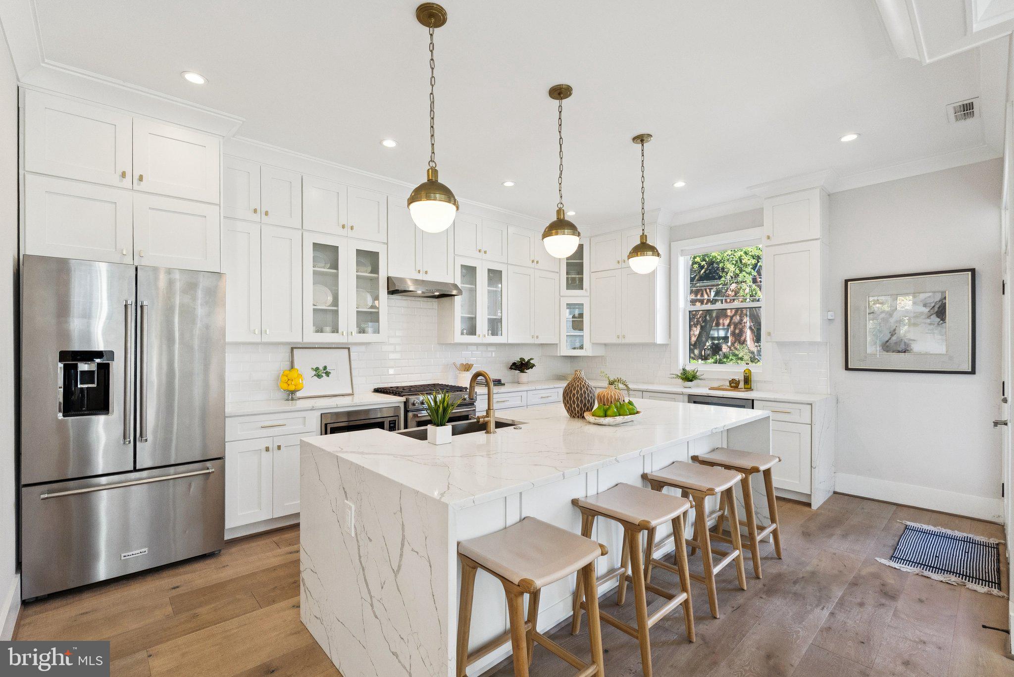 1207 Delafield Place Northwest Washington, DC 20011 - Photo 17 of 47 Eat-in and prep island in Kitchen