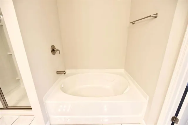a bathroom with a tub