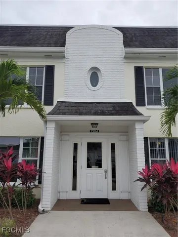 a front view of a house with an outdoor space