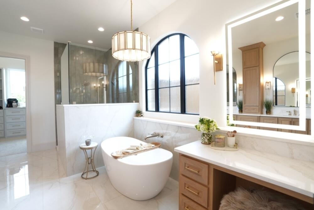 4101 149th Street Lubbock, TX 79423 - Photo 33 of 53 a bathroom with a sink mirror and vanity