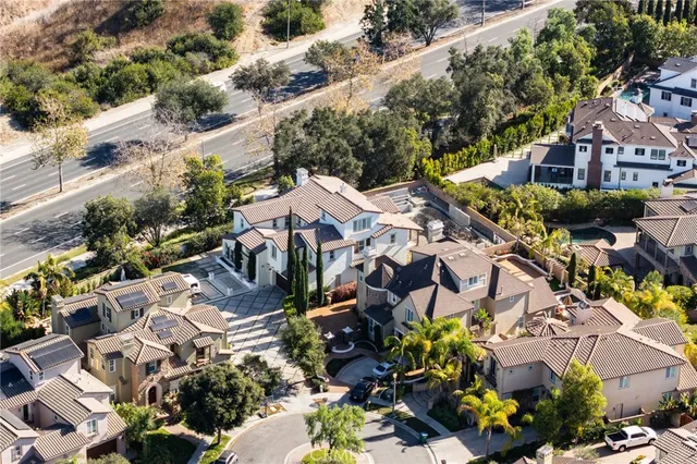 an aerial view of multiple house