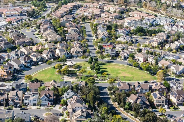 an aerial view of multiple house