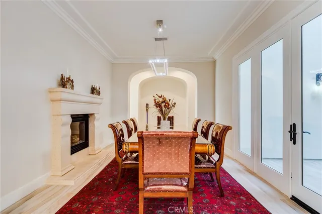 a view of a hallway with entryway