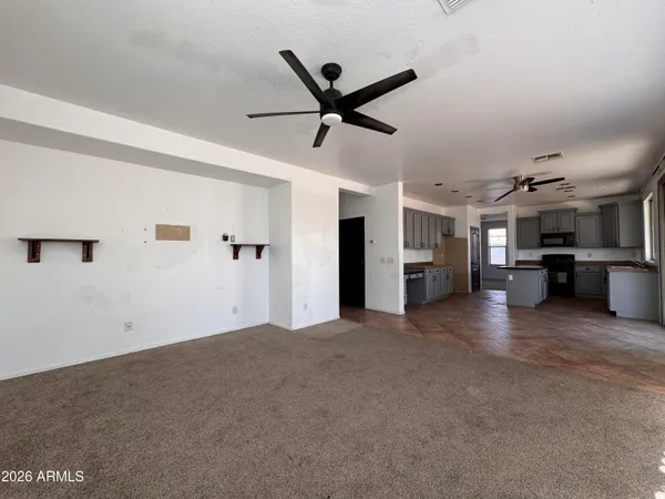 an empty room with a window