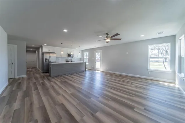 a view of a livingroom with a hardwood