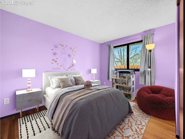 a bed room with a bed and a couch