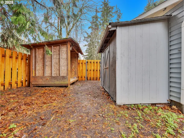 a house with trees in front of it