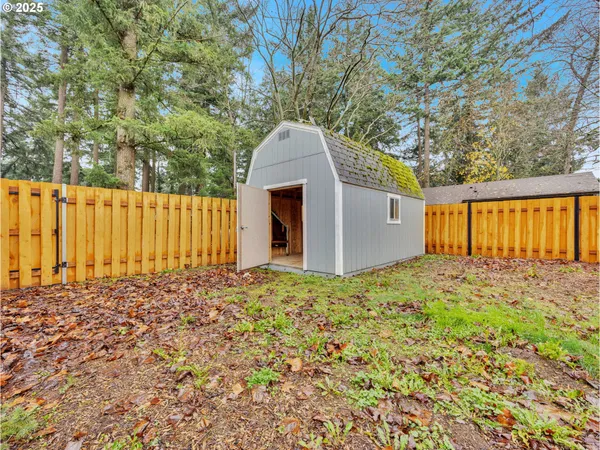 a view of a backyard