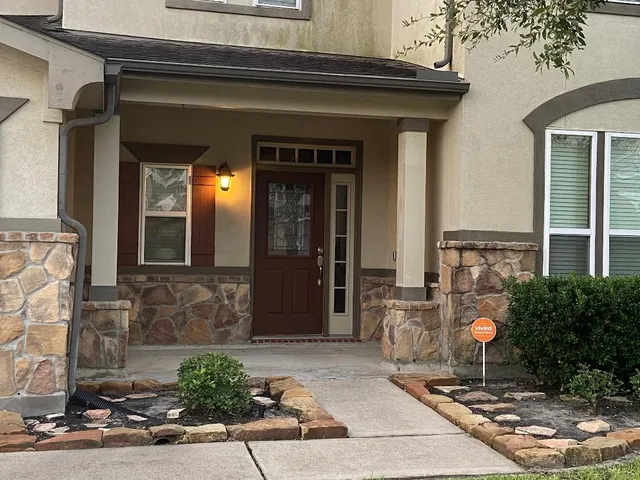 a front view of a house