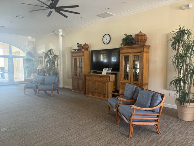 a view of a dining space with furniture window and outside view