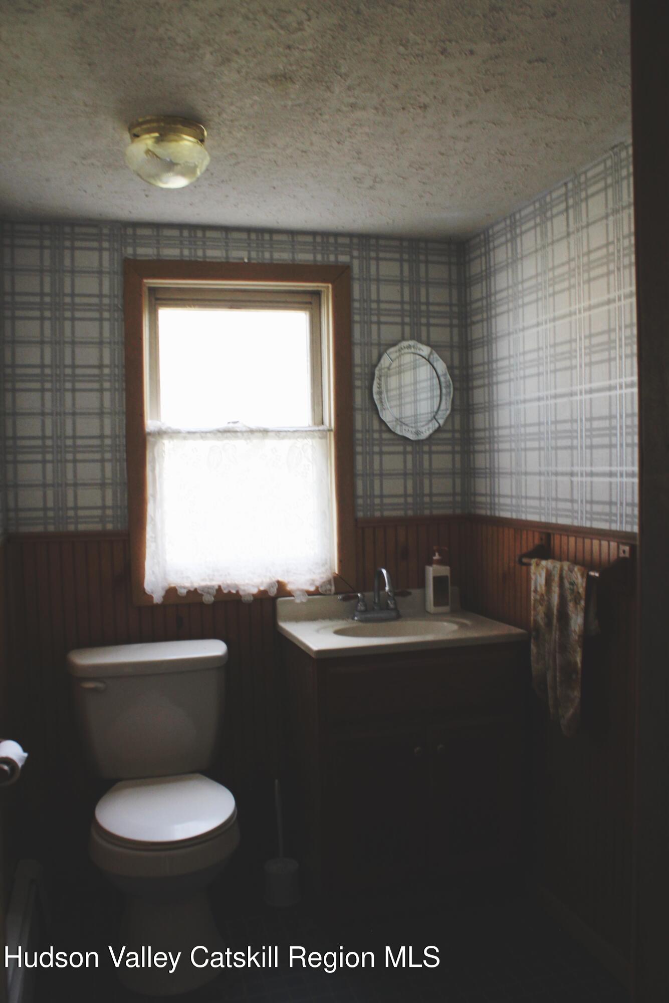 564 Main Street Cairo, NY 12413 - Photo 12 of 27 a bathroom with a toilet a sink and a window