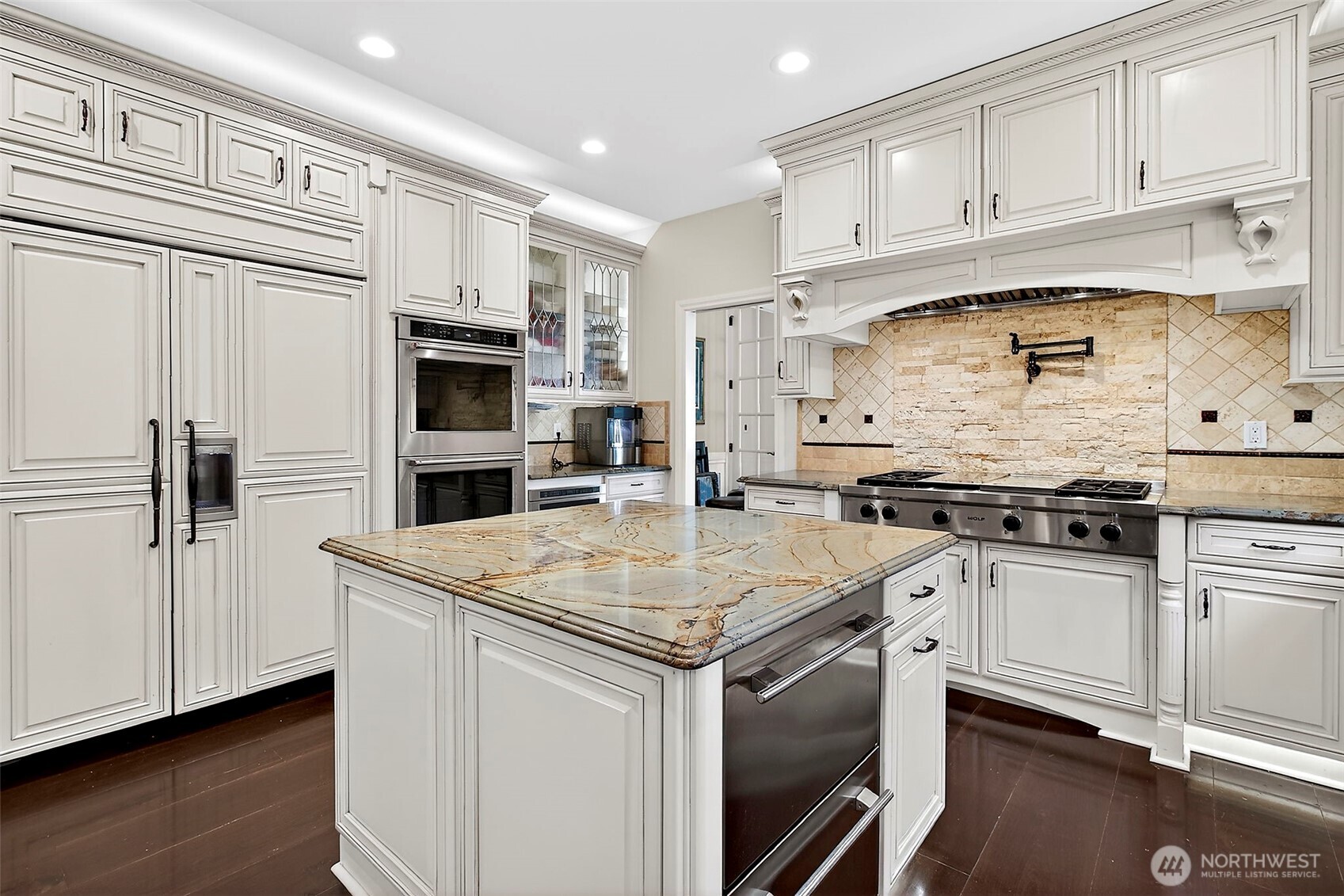 34529 5th Place Southwest Federal Way, WA 98023 - Photo 13 of 40 a kitchen with stainless steel appliances granite countertop a sink stove and refrigerator